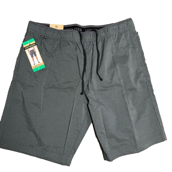 Voyager Men's Shorts Performance Active Golf Black Tan XL NWT - Picture 4 of 8